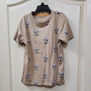 DENIM & FLOWER DAB BUNNY TEE by RICKY SINGH